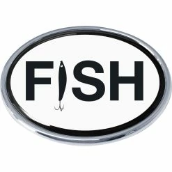 Hot Sale ✔️ Elektroplate Fish With Lure Chrome Emblem 👍