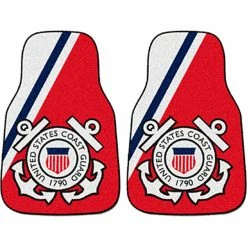 Hot Sale 🌟 Fan Mats Coast Guard Printed Car Mat 2 Pc. Set ⭐