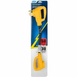 Flash Sale 🧨 Camco RV 18 In. 50AM/30AF PowerGrip 🐶 Dogbone Electrical Adapter 💯